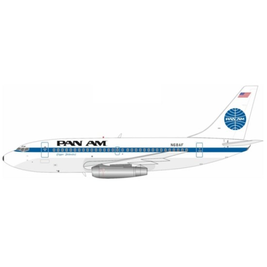 1/200 PAN AMERICAN WORLD AIRWAYS - PAN AM BOEING 737-222 N68AF WITH STAND