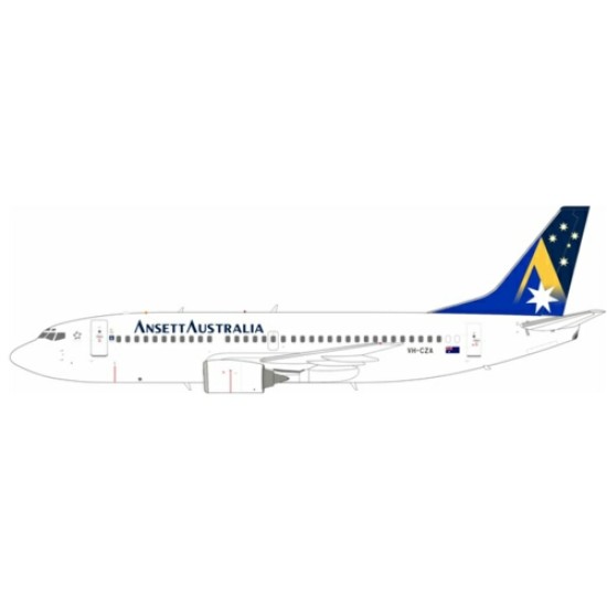 1/200 ANSETT AUSTRALIA AIRLINES BOEING 737-377 VH-CZA WITH STAND 1/200 ANSETT AUSTRALIA AIRLINES BOEING 737-377 VH-CZA WITH STAND