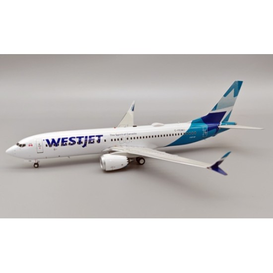 IF738MWS1124 - 1/200 WESTJET BOEING 737-8 MAX C-FEWJ  WITH STAND MAP