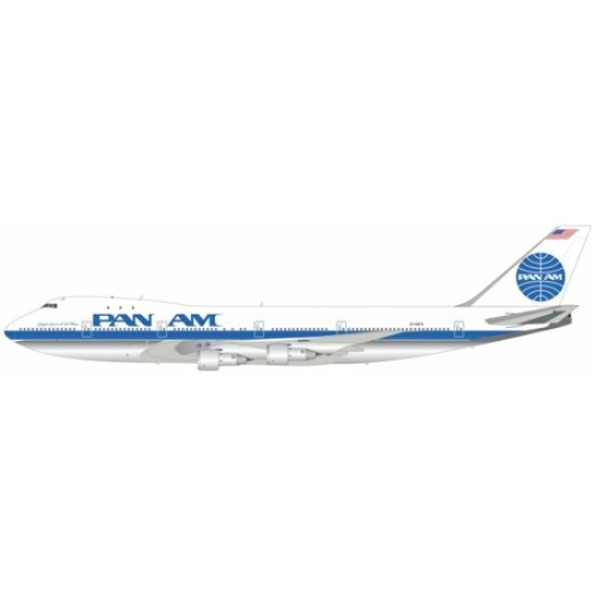 1/200 PAN AM BOEING 747-121 N748PA POLISHED WITH STAND