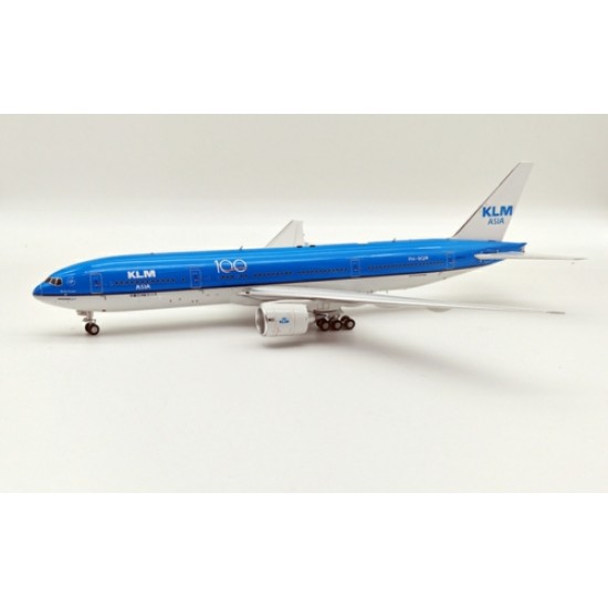 1/200 777-206ER KLM ASIA PH-BQM WITH STAND LIMITED 100 MODELS