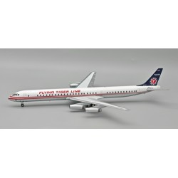 1/200 FLYING TIGER LINE DC-8-63 N624FT POLISHED WITH STAND