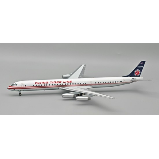 1/200 FLYING TIGER LINE DC-8-63 N624FT POLISHED WITH STAND 1/200 FLYING TIGER LINE DC-8-63 N624FT POLISHED WITH STAND