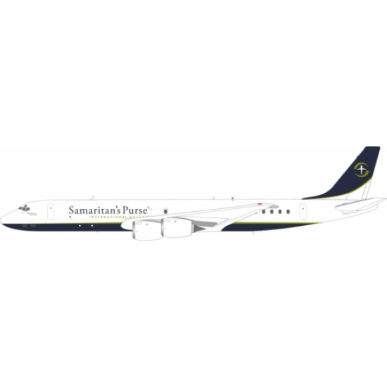 1/200 SAMARITANS PURSE MCDONNELL DOUGLAS DC-8-72CF N782SP POLISHED WITH STAND 1/200 SAMARITANS PURSE MCDONNELL DOUGLAS DC-8-72CF N782SP POLISHED WITH STAND