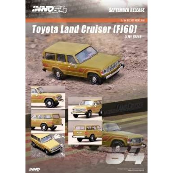 1/64 TOYOTA LAND CRUISER FJ60, OLIVE GREEN IN64-FJ60-OLGR