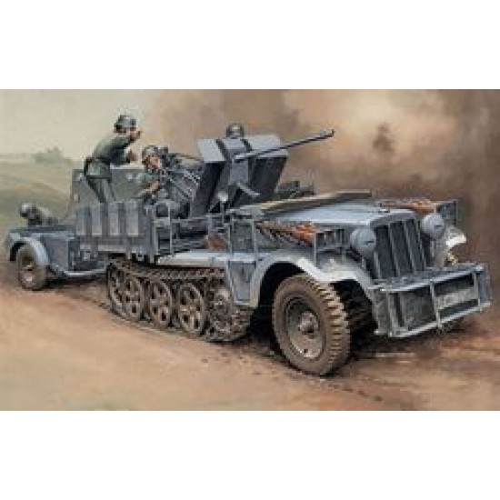1/35 SD.KFZ.10/4 WITH FLAK 30 (PLASTIC MODEL KIT) 6395