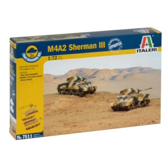 1/72 M4A2 SHERMAN III WWII (PLASTIC KIT)