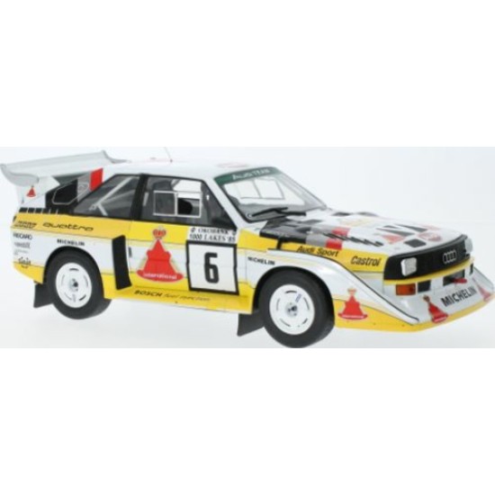 IX18RMC161B - 1/18 AUDI SPORT QUATTRO S1 E2 NO.6 1000 LAKES RALLY 1985 H.MIKKOLA/A.HERTZ IX18RMC161B - 1/18 AUDI SPORT QUATTRO S1 E2 NO.6 1000 LAKES RALLY 1985 H.MIKKOLA/A.HERTZ