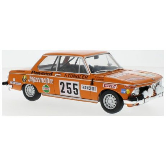 IX18RMC165 - 1/18 BMW 2002 NO.255 JAGERMEISTER RALLY MONTE CARLO 1973 W.STILLER/A.WAGENER