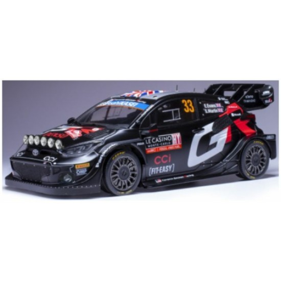 IX18RMC197 - 1/18 TOYOTA YARIS RALLY 1 NO.33 WRC RALLY MONTE CARLO 2024 E.EVANS/S.MARTIN IX18RMC197 - 1/18 TOYOTA YARIS RALLY 1 NO.33 WRC RALLY MONTE CARLO 2024 E.EVANS/S.MARTIN