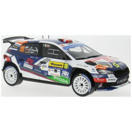 IX18RMC221 - 1/18 SKODA FABIA RALLY2 RALLY WM BARUM RALLY 2024 NO.10 S.WAGNER/J.HAIN