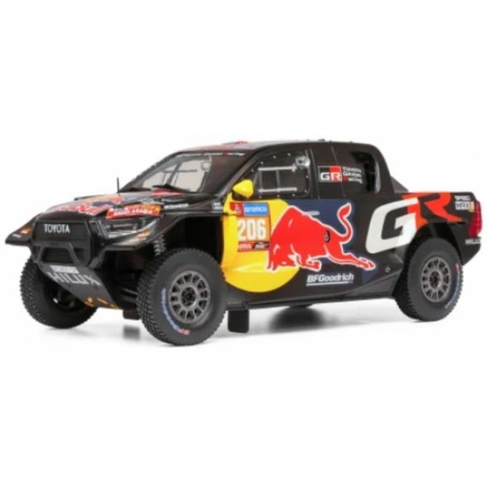 IX18RMC238A - 1/18 TOYOTA GR DKR HILUX EVO T1U RALLY DAKAR 2024 NO.206 L.MORAES/A.MONLEON