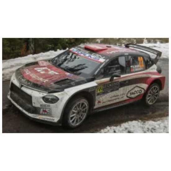 IX18RMC273B - 1/18 LANCIA YPSILON RALLY2 HF INTEGRALE RALLYE MONTE CARLO 2026 NO.22 GRYAZIN/ALEKSANDROV