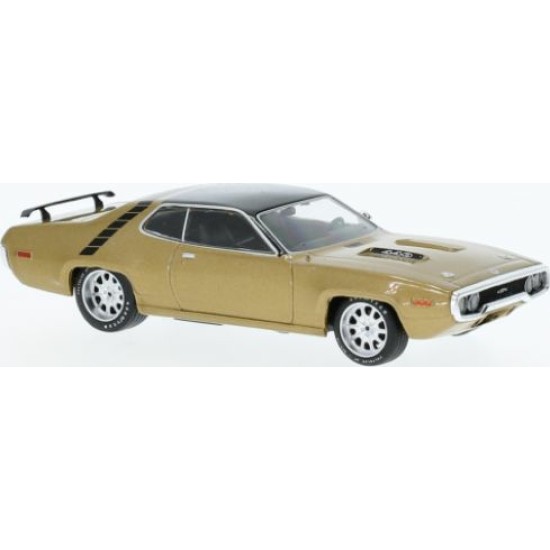 IXCLC529 - 1/43 PLYMOUTH GTX RUNNER METALLIC GOLD 1971