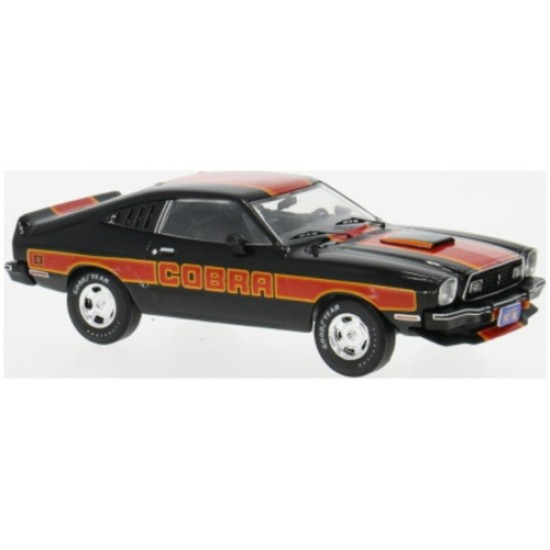 IXCLC599 - 1/43 FORD MUSTANG II COBRA BLACK/RED DECORATION 1977