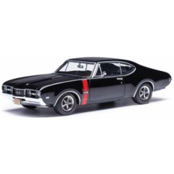 1/43 OLDSMOBILE 442 W-30 1968 EBONY BLACK W/RED STRIPES