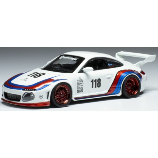 IXMOC321 - 1/43 PORSCHE OLD AND NEW 997 WHITE BASIS 911 997 NO.118