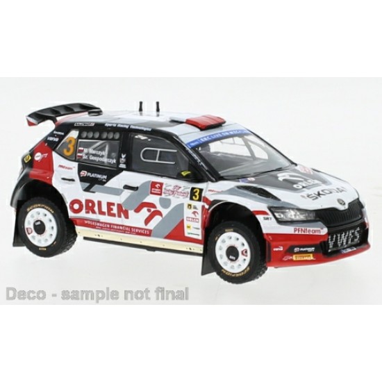 IXRAM858 - 1/43 SKODA FABIA RALLY2 EVO NO3 RALLYE POLAND 2022 M.MARCZYK/S.GOSPORARCZYK