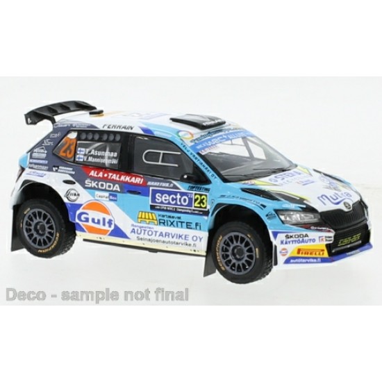 IXRAM867B - 1/43 SKODA FABIA RALLY2 EVO NO.23 WRC RALLYE FINLAND 2022 T.ASUNMAA/V.MANNISENMAKI