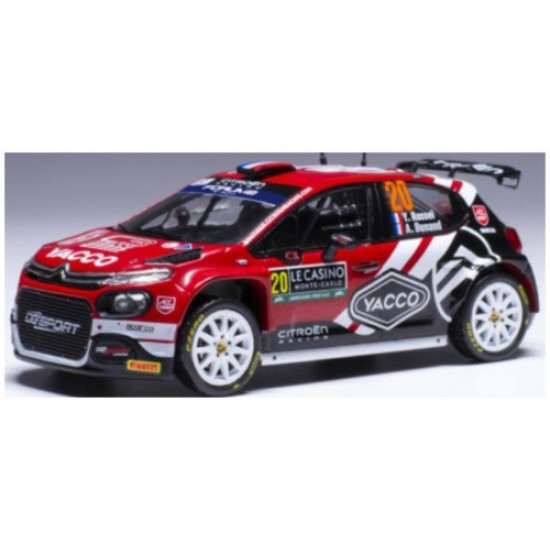 IXRAM916 - 1/43 CITROEN C3 RALLY 2 NO.20 WRC RALLYE MONTE CARLO 2024 Y.ROSSEL/A.DUNAND