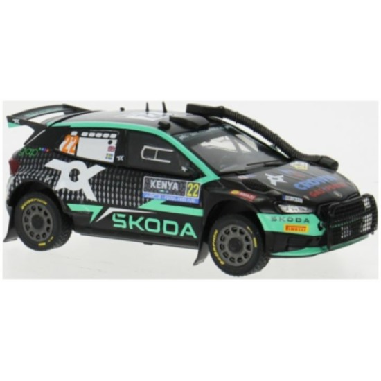 IXRAM940A - 1/43 SKODA FABIA RALLY2 WRC SAFARI RALLYE KENYA 2024 NO.22 G.GREENSMITH/J.ANDERSSON