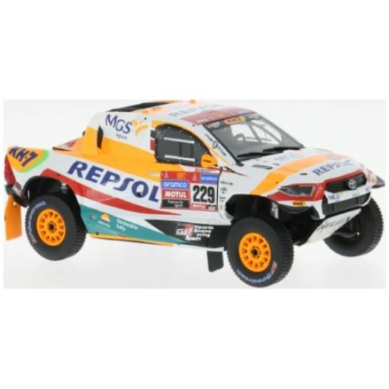 IXRAM988 - 1/43 TOYOTA GR DKR HILUX EVO T1 RALLY DAKAR 2023 NO.229 I.E.PUJOL/J.VALCARCEL