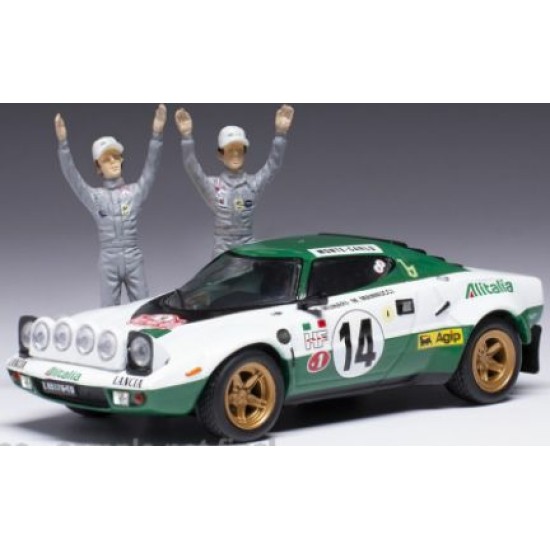 IXSPRM00175 - 1/43 LANCIA STRATOS HF NO.14 RALLY MONTE CARLO 1975 1ST SERIE 1 W/FIGURES MUNARI/MANUCCI