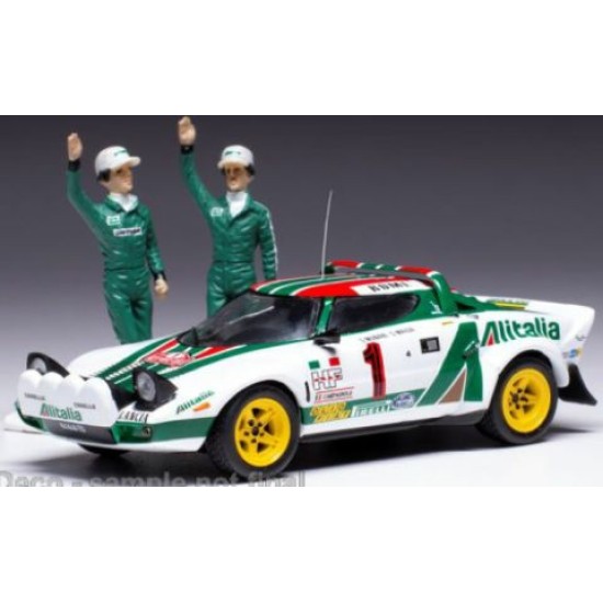 IXSPRM00177 - 1/43 LANCIA STRATOS HF NO.1 RALLY MONTE CARLO 1977 WINNER SERIE 1 W/FIGURES MUNARI/MAIGA