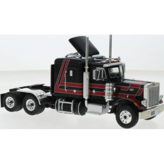 IXTR158 - 1/43 PETERBILT 359 BLACK/RED 1973 ROUND LIGHTS