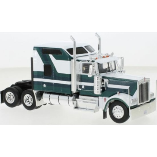 IXTR164 - 1/43 KENWORTH W 900 WHITE/GREEN 1990 BIG SLEEPER