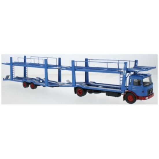 IXTTRX034 - 1/43 MAN CAR TRANSPORTER BLUE/RED 1970