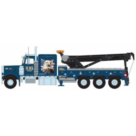 IXU43TTR001 - 1/43 PETERBILT 359 WRECKER BLUE W/EAGLE 1980 IXU43TTR001 - 1/43 PETERBILT 359 WRECKER BLUE W/EAGLE 1980