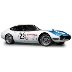 IXU64RDC002JC - 1/64 TOYOTA 2000 GT WHITE AND BLUE 1967
