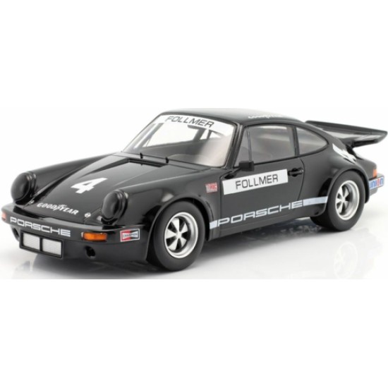 IXW18016009 - 1/18 PORSCHE 911 CARRERA 3.0 RSR BLACK #4 GEORGE FOLLMER IROC RIVERSIDE 1973 (WERK 83)