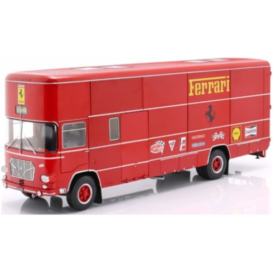 IXW1807801 - 1/18 OM FIAT 150 ROLFO SCUDERIA FERRARI RACE CAR TRANSPORTER OF THE 70S 24H LE MANS
