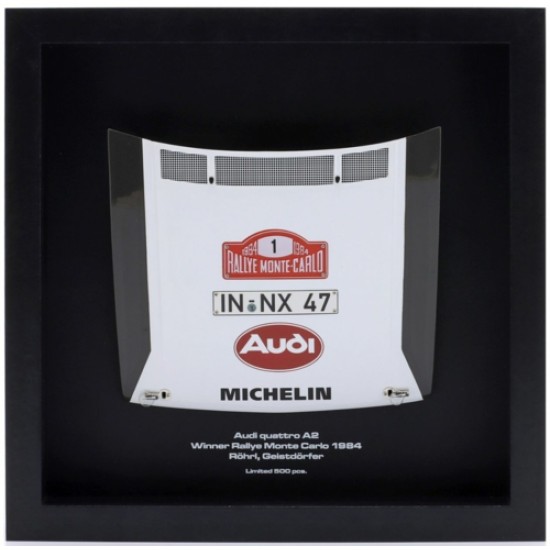 IXWRCW8301 - 1/8 BONNET OF AUDI QUATTRO A2 WINNER RALLYE MONTE CARLO A1984 - ROHRL/GEISTDORFER