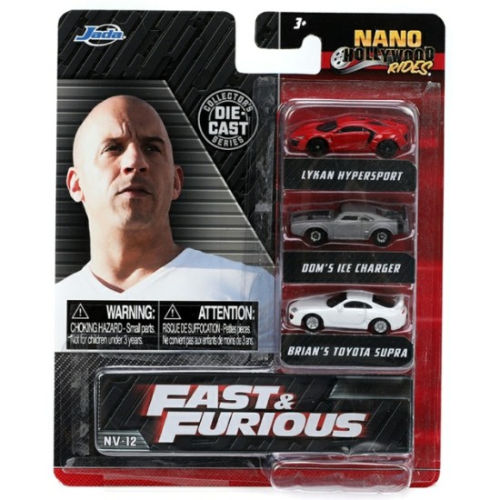 NANO FAST AND FURIOUS 3 CAR SET (1/64 APPROX)