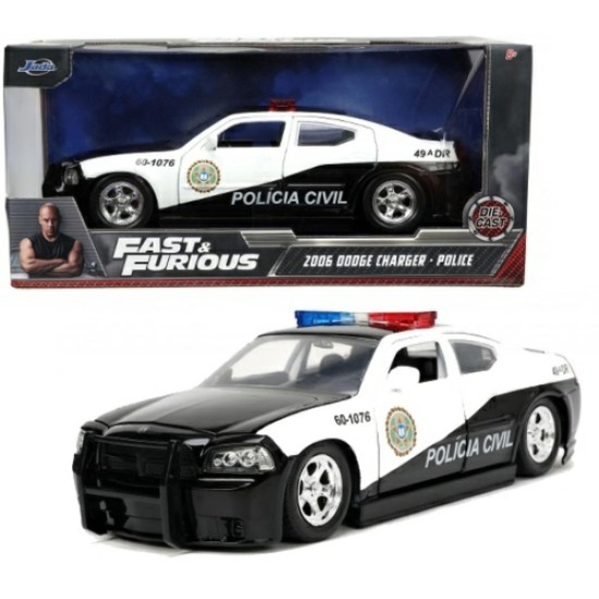 1/24 FAST AND FURIOUS 2006 DODGE CHARGER POLICE CAR 33665