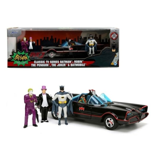 1/24 1966 BATMAN BATMOBILE WITH FIGURES