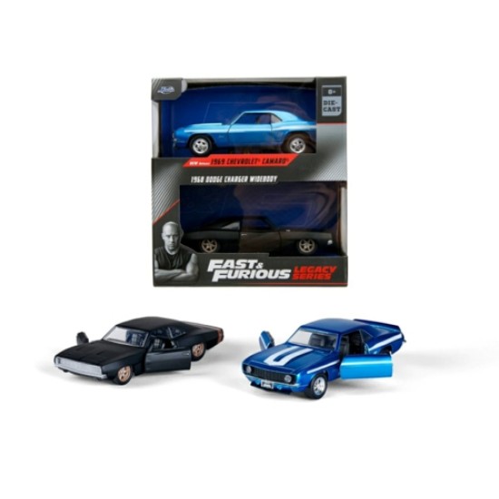 JAD34251 - 1/32 FAST AND FURIOUS 69 CAMARO AND CHARGER WIDEBODY SET
