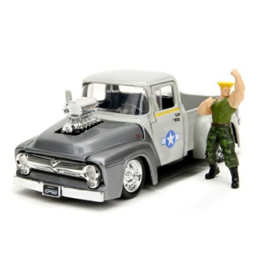 1/24 1956 FORD F100 PICKUP WITH GUILE FIGURE (STREET FIGHTER)