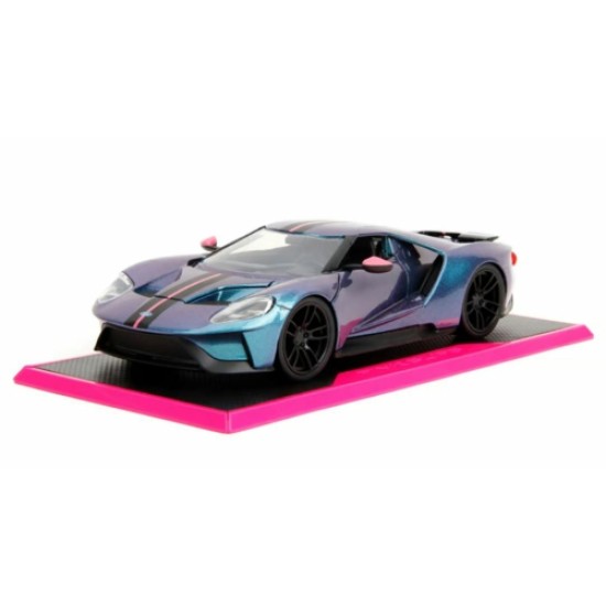 JAD35192 - 1/24 PINK SLIPS 2017 FORD GT - CHAMELEON CANDY BLUE