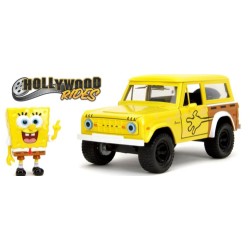 1/24 HOLLYWOOD RIDES FORD BRONCO 1972 WITH SPONGEBOB SQUAREPANTS FIGURE 35467