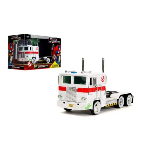 JAD35862 - 1/32 HOLLYWOOD RIDES - TRANSFORMERS G1 OPTIMUS PRIME (WITH GHOSTBUSTERS ECTO-1 GRAPHICS)