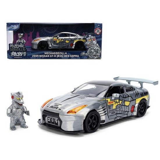 1/24 GODZILLA MECHAGODZILLA 2009 NISSAN GT-R WITH FIGURE 36285 1/24 GODZILLA MECHAGODZILLA 2009 NISSAN GT-R WITH FIGURE 36285