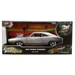 1/24 FAST AND FURIOUS ANNIVERSARY DOM'S DODGE CHARGER SILVER FINISH 36804
