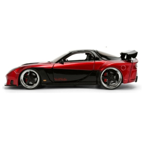 JAD37646 - 1/24 JDM TUNERS - MAZDA RX7 WIDEBODY VEILSIDE 1995 - BLACK AND RED