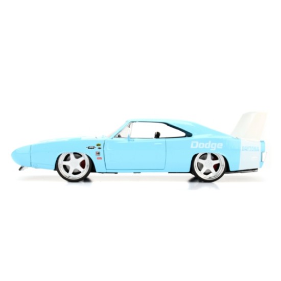 JAD98169 - 1/24 BIG TIME MUSCLE - DODGE CHARGER DAYTONA SKY BLUE 1969 JAD98169 - 1/24 BIG TIME MUSCLE - DODGE CHARGER DAYTONA SKY BLUE 1969