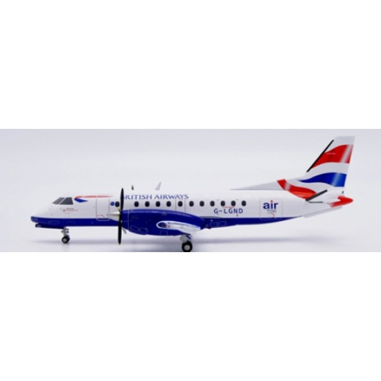 1/200 BRITISH AIRWAYS (LOGANAIR) SAAB 340B REG: G-LGND WITH STAND