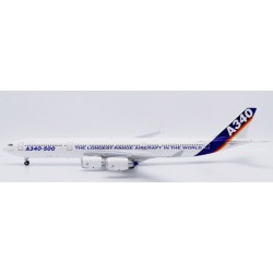 JC20677 - 1/200 AIRBUS HOUSE COLOR A340-500 THE LONGEST RANGE AIRCRAFT IN THE WORLD REG: F-WWTE WITH STAND JC20677 - 1/200 AIRBUS HOUSE COLOR A340-500 THE LONGEST RANGE AIRCRAFT IN THE WORLD REG: F-WWTE WITH STAND